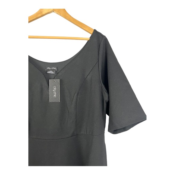 City Chic Black Midi Dress - Picture 6 of 9